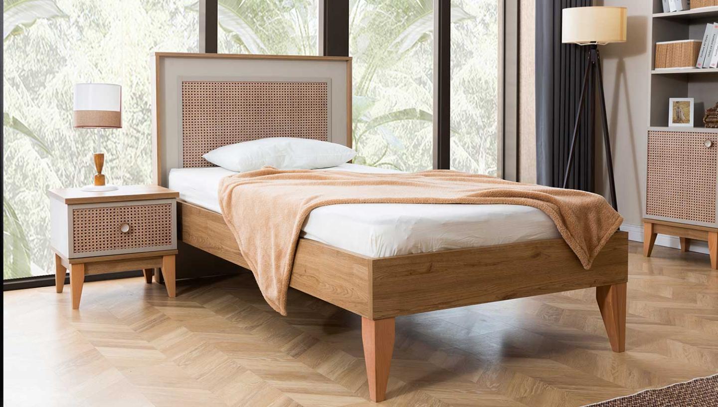 Natura Ayaklı Ceviz Baza 100x200 - Resim 1