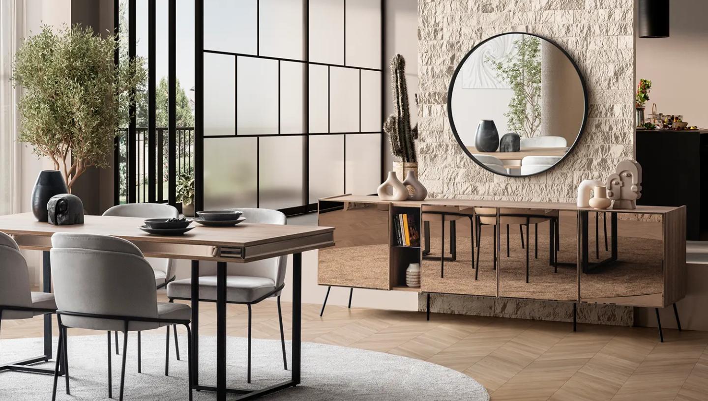 Bronze Ceviz Yemek Odası Takımı - Resim 2