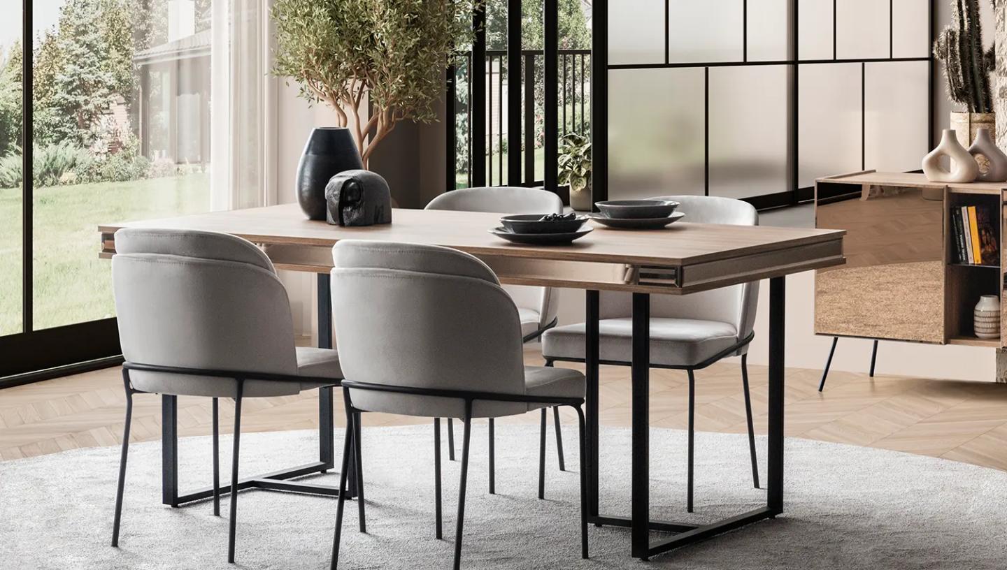 Bronze Ceviz Yemek Odası Takımı - Resim 6