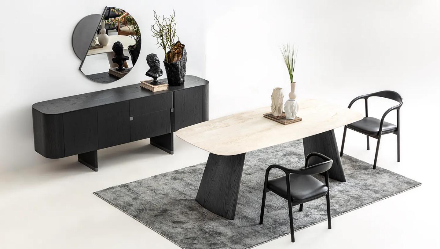 Delta Yemek Odası Takımı ( Antrasit ) - Resim 2