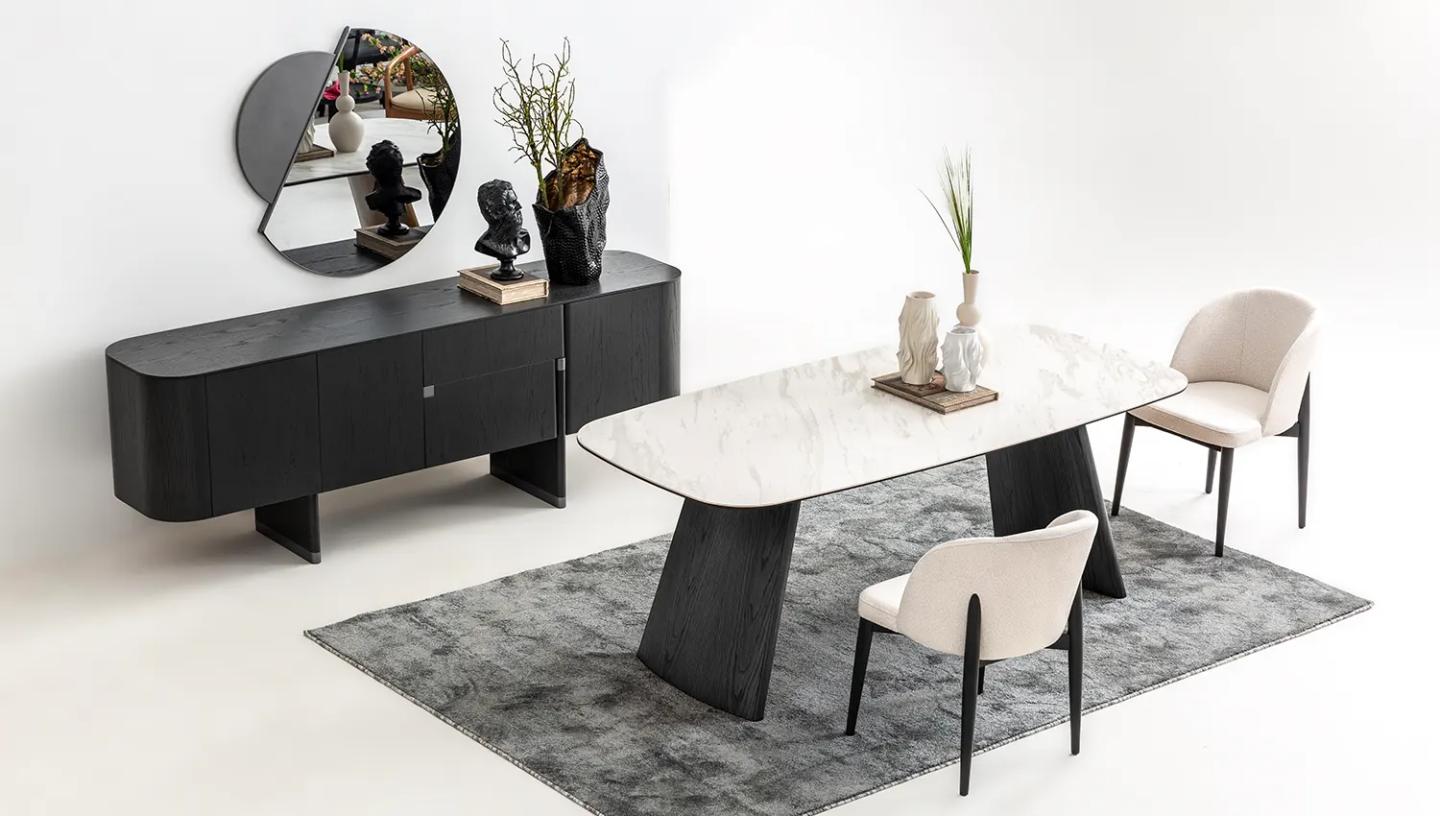 Delta Yemek Odası Takımı ( Antrasit ) - Resim 5