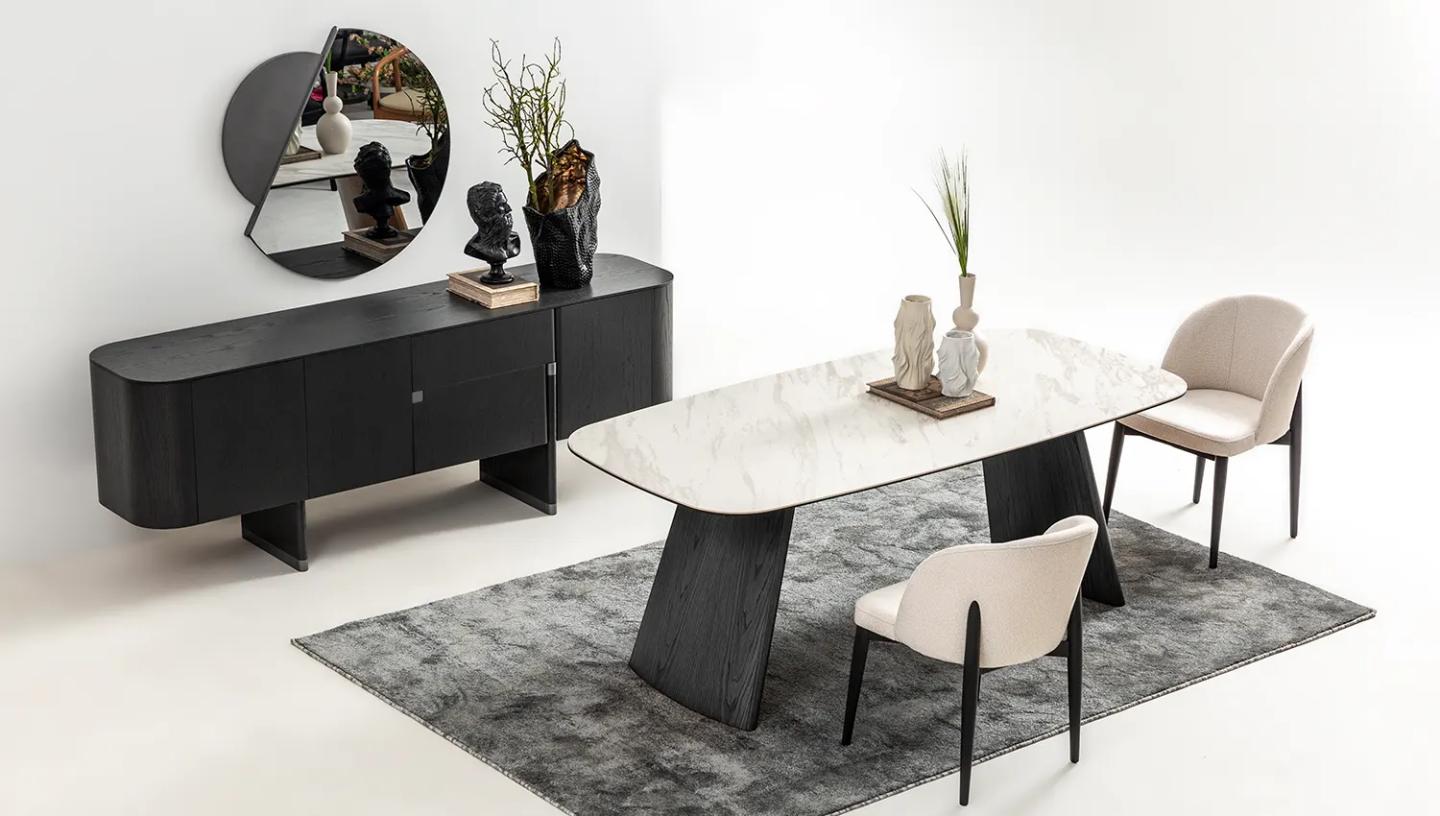 Delta Yemek Odası Takımı ( Antrasit ) - Resim 8