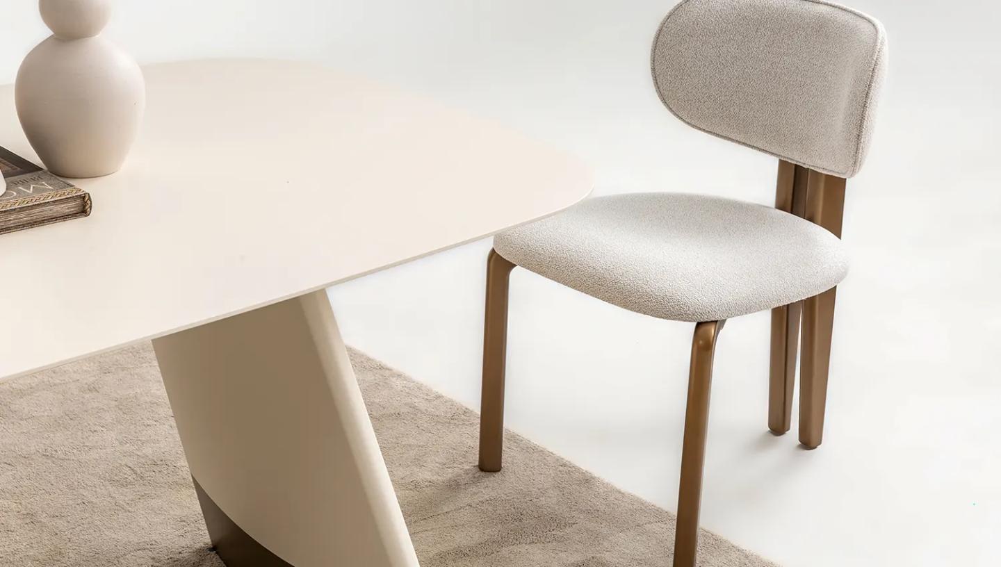 Delta Yemek Odası Takımı ( Ekru - Gold) - Resim 22