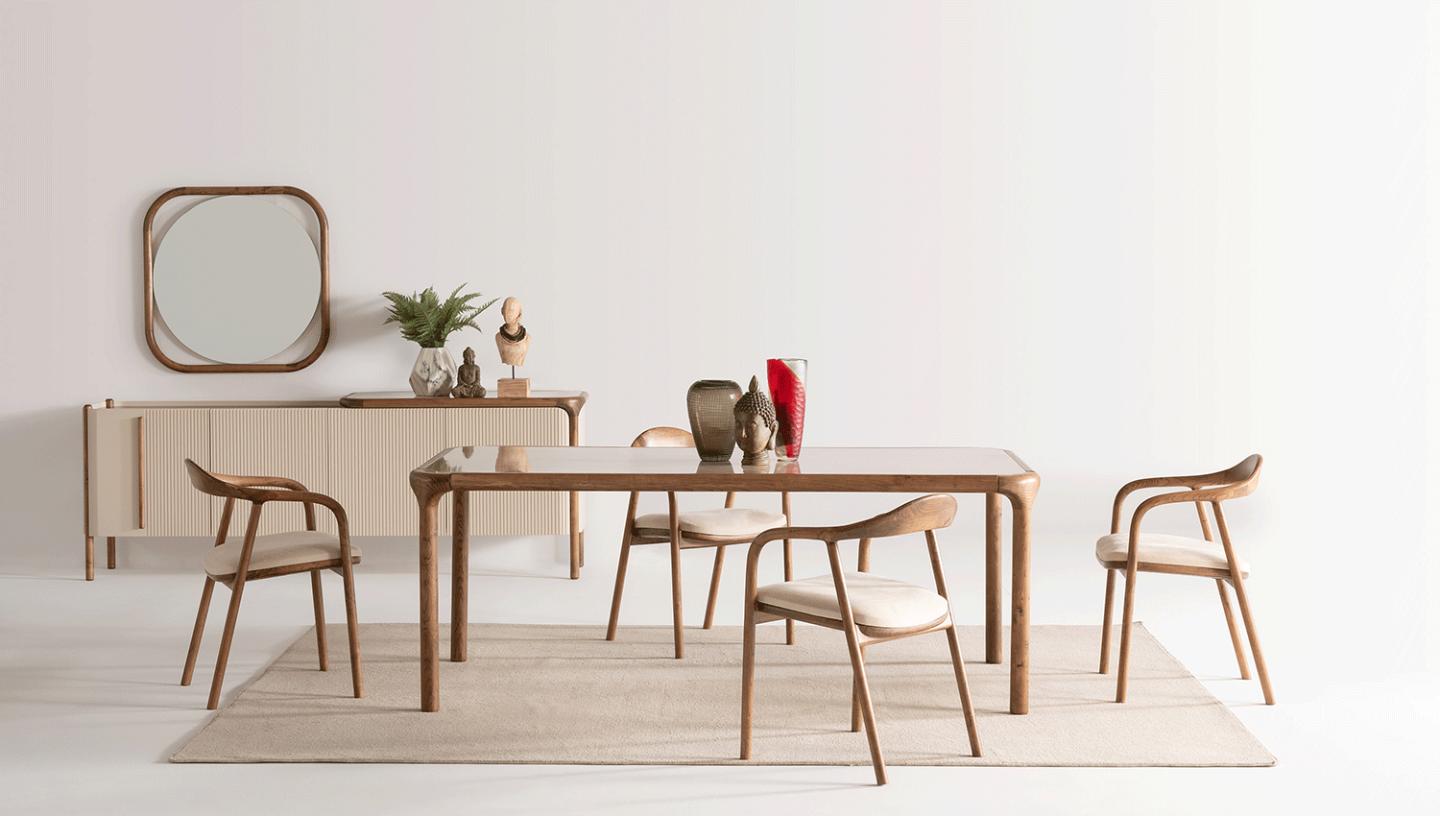 Woody Konsol Aynası - Resim 1