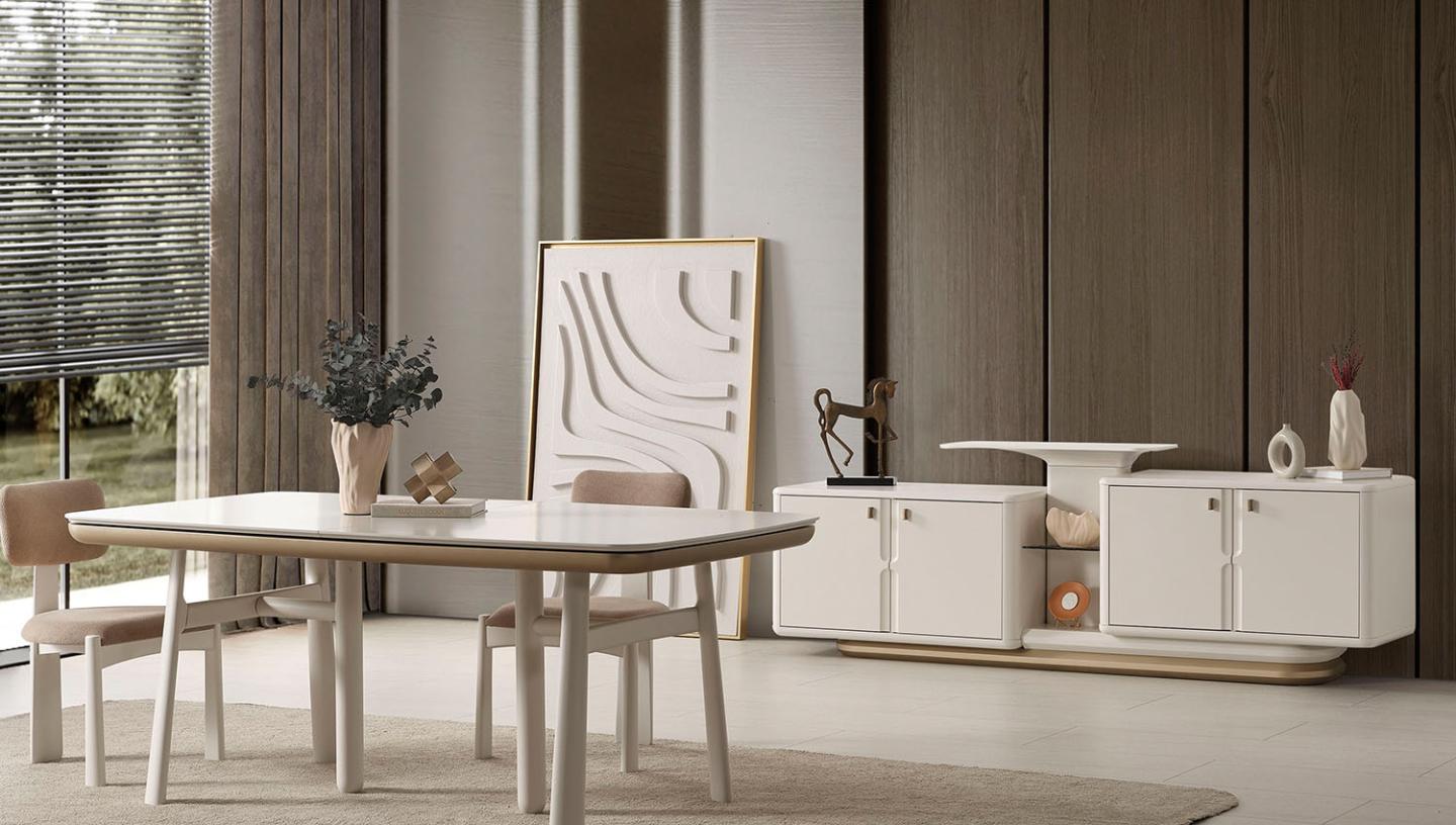 Velluto Yemek Odası Takımı ( Lake ) - Resim 2