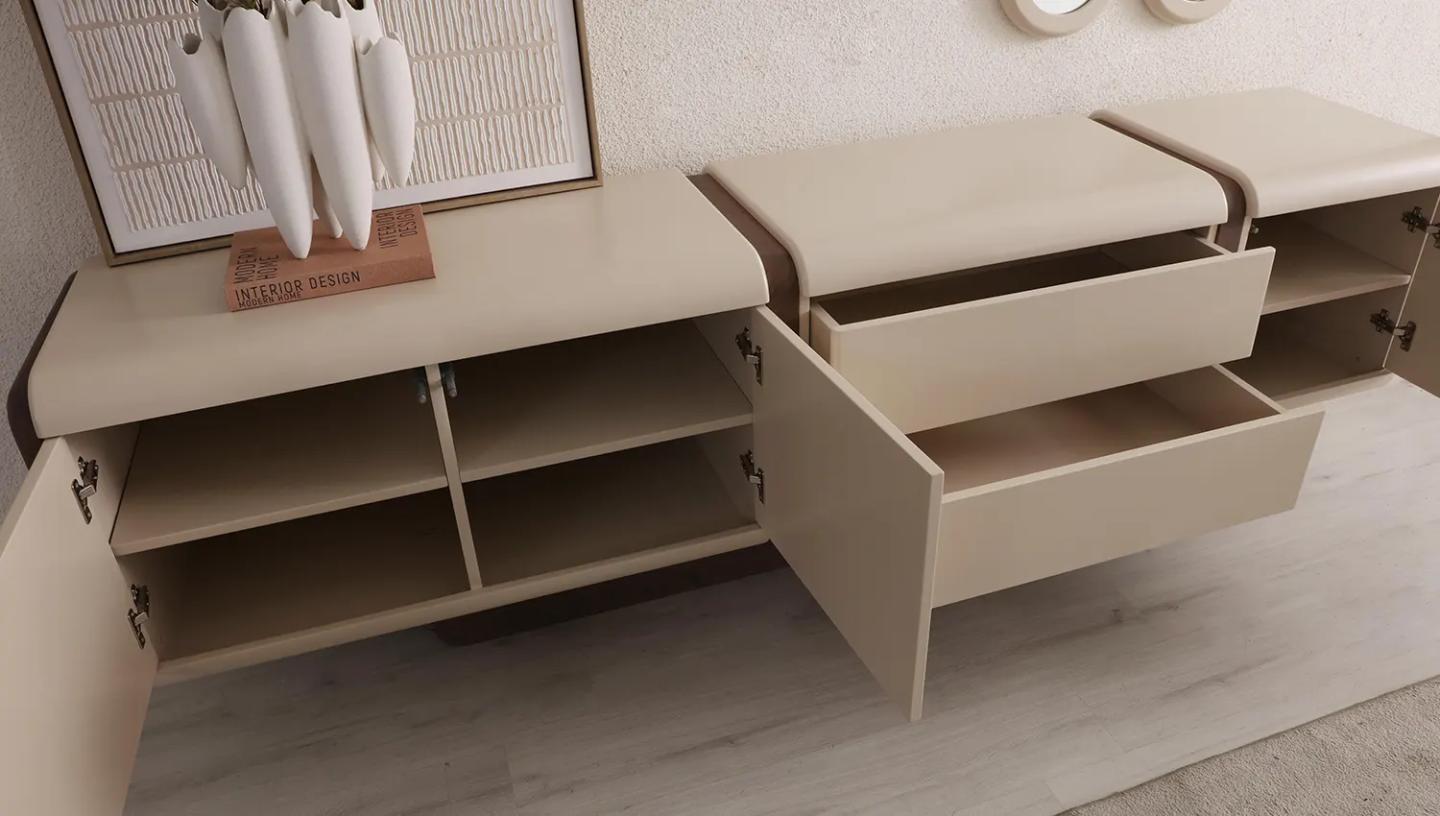 Edra Yemek Odası Takımı  ( Krem ) - Resim 4