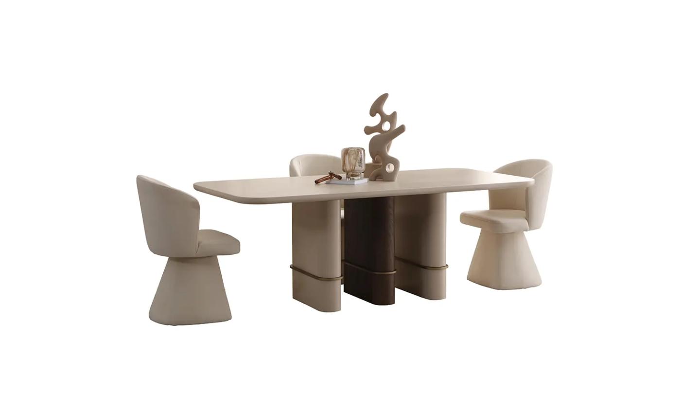 Edra Yemek Odası Takımı  ( Krem ) - Resim 6